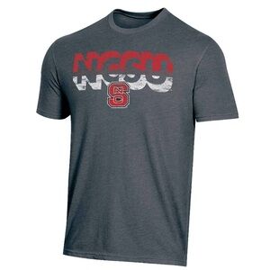 NC State Gray Red Short Sleeve Tee